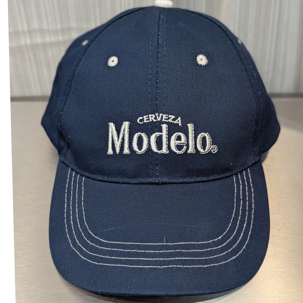 Cerveza Modelo Beer Navy Blue Embroidered Baseball Cap Hat Adjustable Back